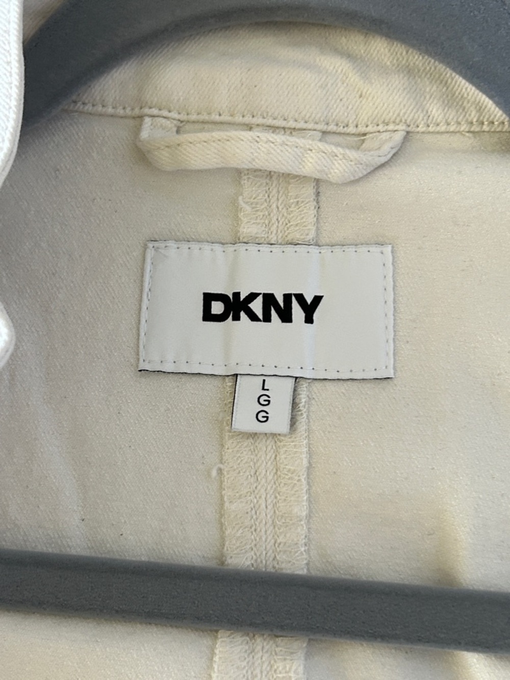 DKNY WHITE PEPLUM ZIP UP MOTO LONG SLEEVE JACKET SIZE LARGE - Picture 7 of 13